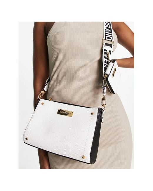 River Island White Structured Cross Body Bag