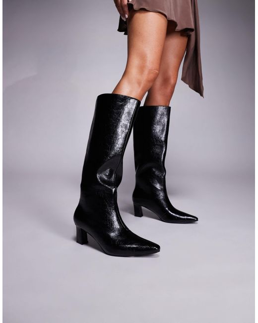 Public Desire Gray – boomer – kniehohe stiefel
