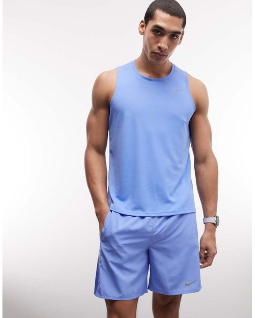 Nike Blue Miler Dri-fit 7inch 2in1 Shorts for men