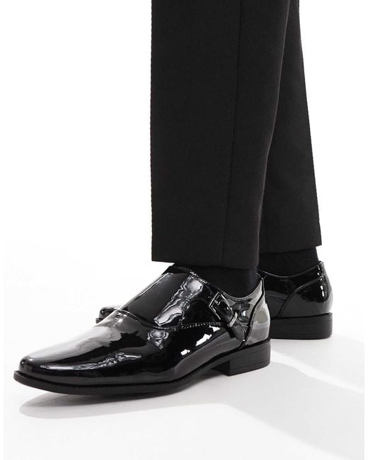 ASOS Black Monk Shoes for men