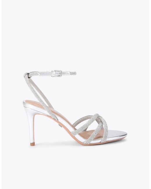 KG by Kurt Geiger White Abra Heel Heeled Sandals