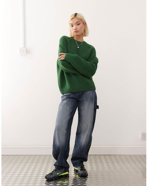 Weekday Green Oversized Jumper