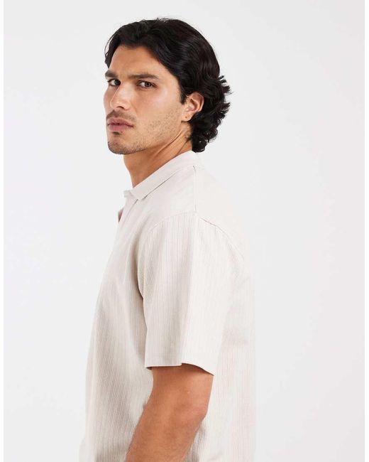 JJ Rebel White Split Neck Knit Top for men