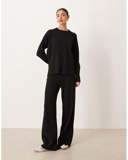Jdy Black Knitted Jumper Co-ord