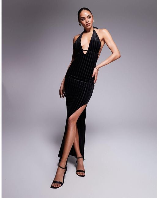black and gold dress womens Gold & Black Contrast Midi Dress  Chic Semi-Formal Elegance Gold & Black / M