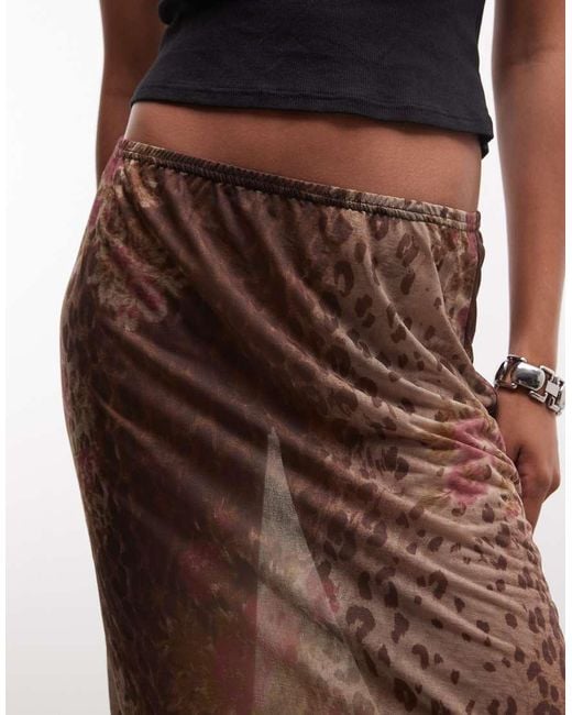 Reclaimed Vintage Multicolor Awkard Length Slip Skirt
