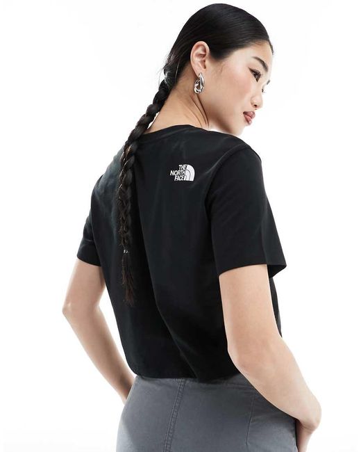 The North Face Black Simple Dome Cropped Logo T-Shirt