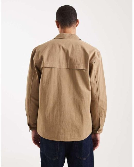Parlez Natural Button Through Logo Short Trench Jacket for men