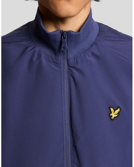 Lyle & Scott Blue Mid Jackets Funnel Neck Shell Jacket for men