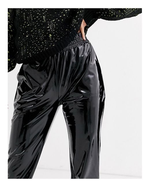 Noisy May Vinyl joggers in Black Lyst UK