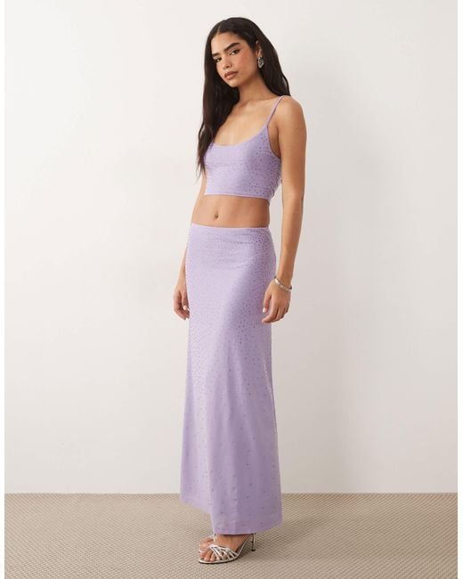 ASOS Purple Hotfix Cropped Cami Top