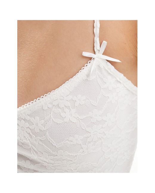 Miss Selfridge White – camisole-minikleid