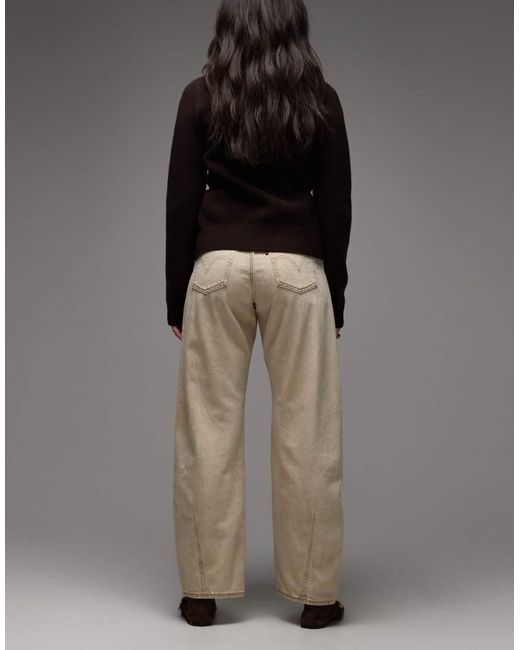 Vaqueros Color Crudo De Corte Barrel Con Tira Regulable De -Blanco Levi's de color White