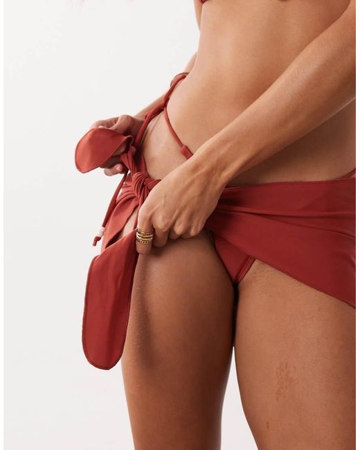 Motel Orange Co-ord Purwar Sarong