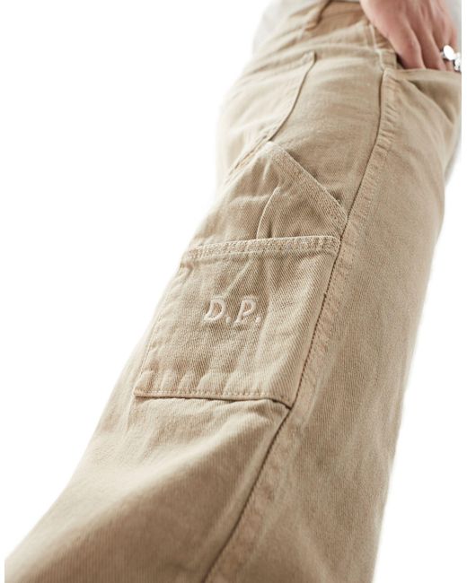 Denim Project White Straight Leg Painter Jeans for men