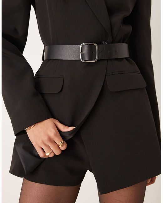 Miss Selfridge Gray Belted Blazer Dress Playsuit