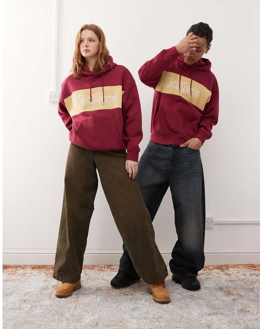 Kickers Red Unisex Oversized Hoodie
