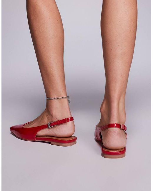River Island Red Slingback Ballet Flat