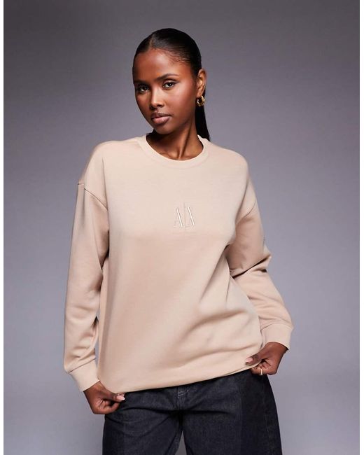 ARMANI EXCHANGE Natural Central Logo Sweatshirt