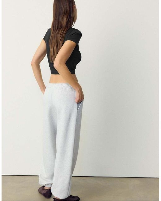 Stradivarius Gray Boyfriend Jogger Trousers