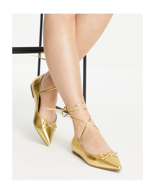 tie leg ballet flats