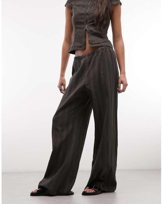Weekday Gray Pull On Cotton Pants