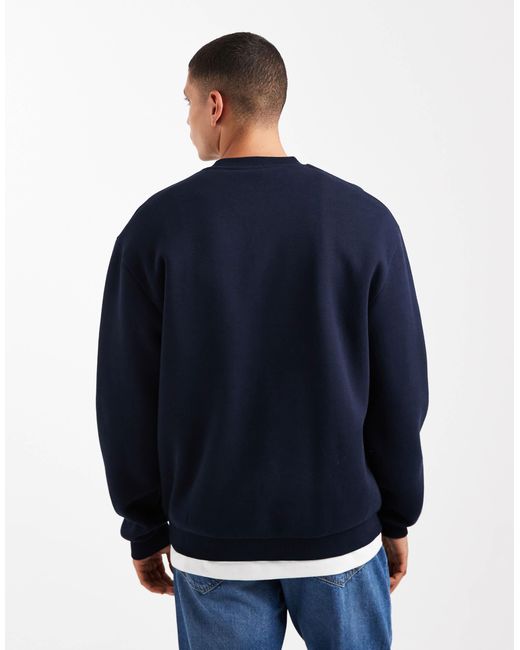 ASOS – basic-sweatshirt in Blue für Herren