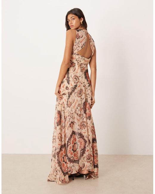ASOS Pink Cami Chiffon Maxi Dress