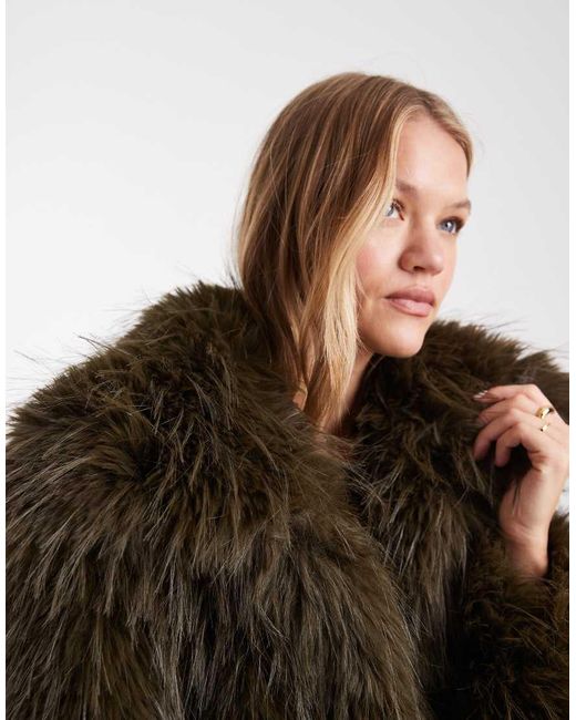 ASOS Brown Faux Fur Coat