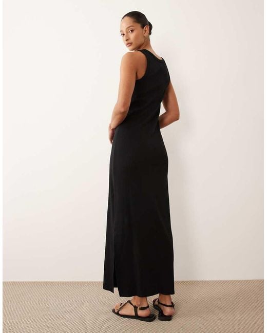 Mango Black Teen Racer Maxi Dress