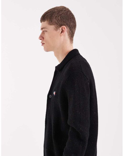 Tommy Hilfiger Blue Logo Knitted Overshirt for men