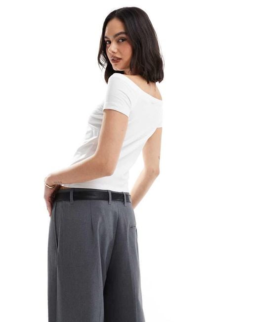 Vero Moda White Cap Sleeve T-Shirt