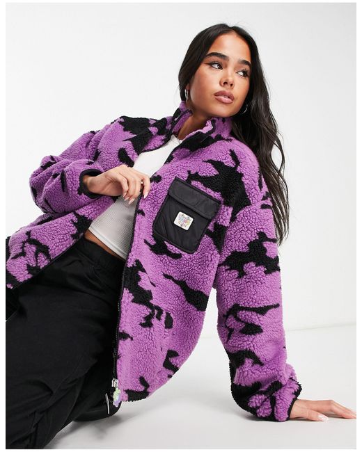 X ireneisgood - veste en imitation peau Vans en coloris Purple