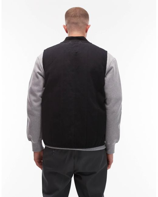 Veste sans manches matelassée en toile Dickies pour homme en coloris Black