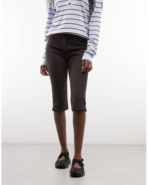 ASOS Multicolor Low Rise Tailored Capri Trousers