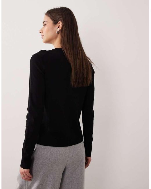 JJXX Black Crew Neck Knit Cardigan