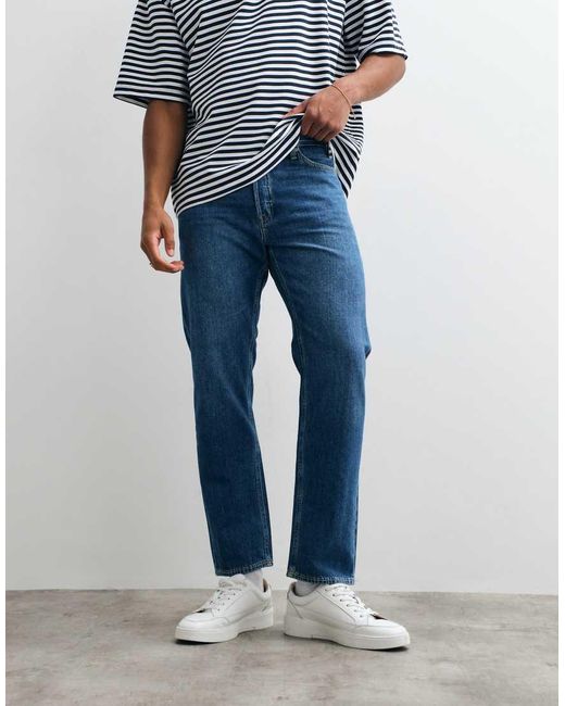 Jack & Jones Blue Chris Straight Jeans for men