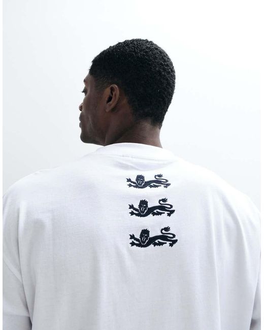 ASOS White Oversized Tee With Fa World Cup England Print for men