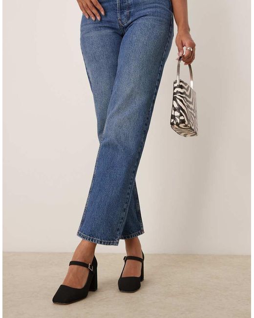 ASOS Blue Selene Mary Jane Mid Block Heeled Shoes