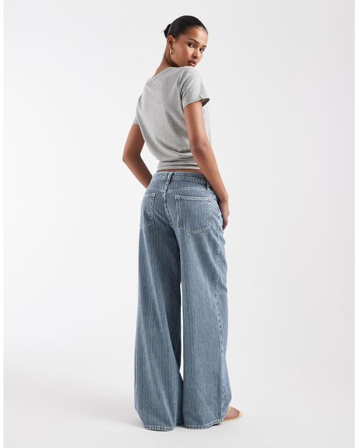 Gap Blue Mid Rise Wide Leg Jeans