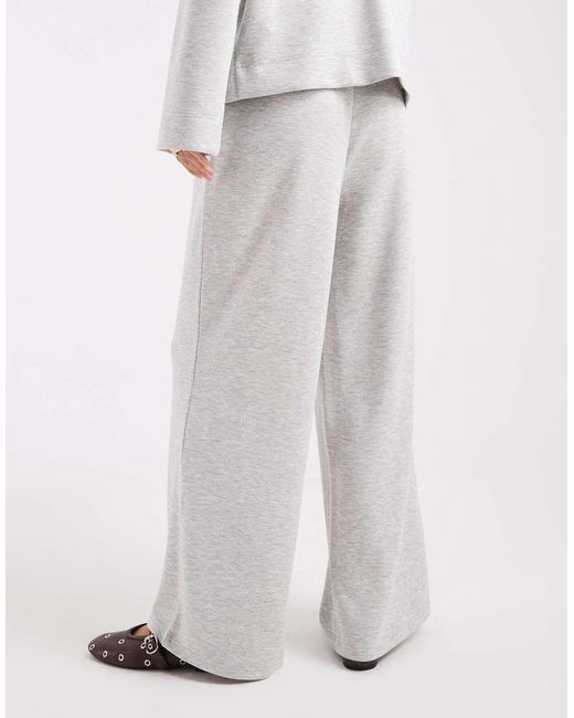 Vero Moda White Soft Wide Leg jogger Co-ord