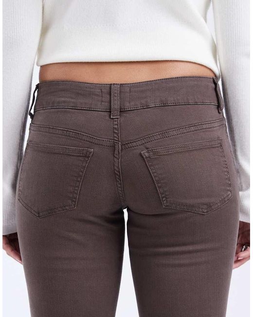 ASOS Natural Stretch Tab Detail Flare With Button Detail