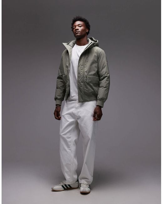 Tommy Hilfiger Gray City Bomber Jacket for men