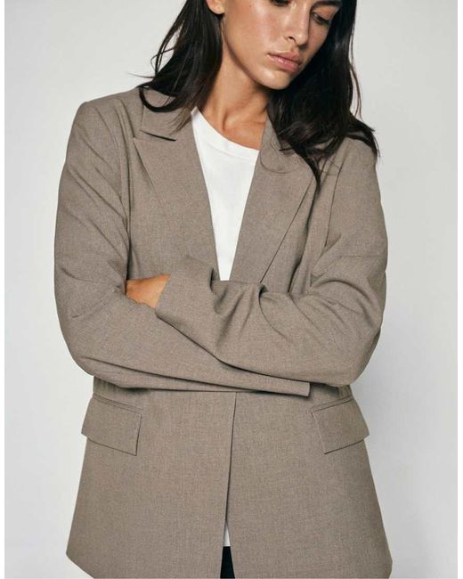 Pull&Bear Natural Basic Blazer