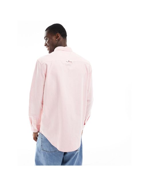 Tommy Hilfiger Pink Entry Logo Regular Oxford Shirt for men