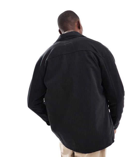 Only & Sons – hemdjacke aus schwerem twill in Blue für Herren