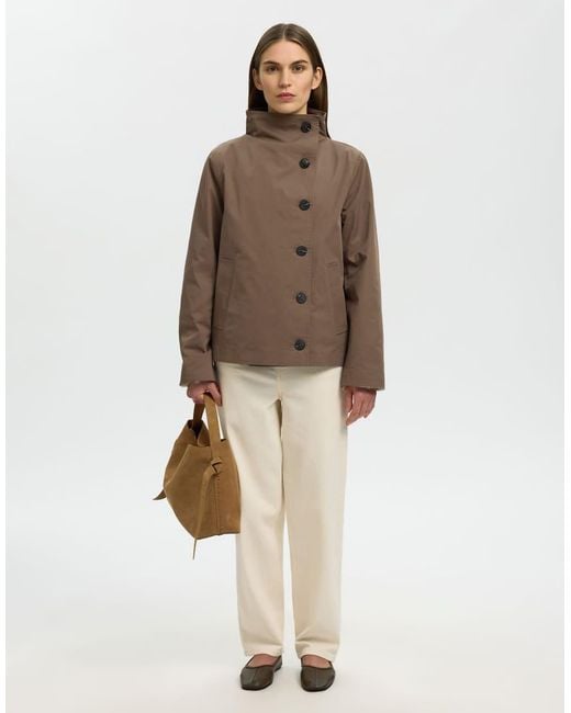 SELECTED Trenchcoat in het Brown