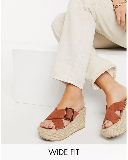 Brede voeten sandalen met sleehakken voor dames in de maat 41 | KLEDING.nl