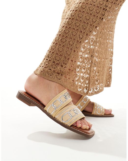River Island Natural Double Band Mule