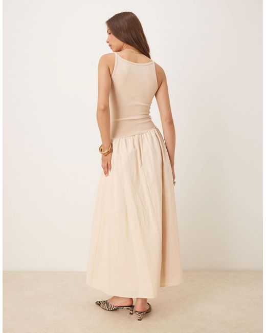 SNDY'S Natural Drop Waist Cami Maxi Dress